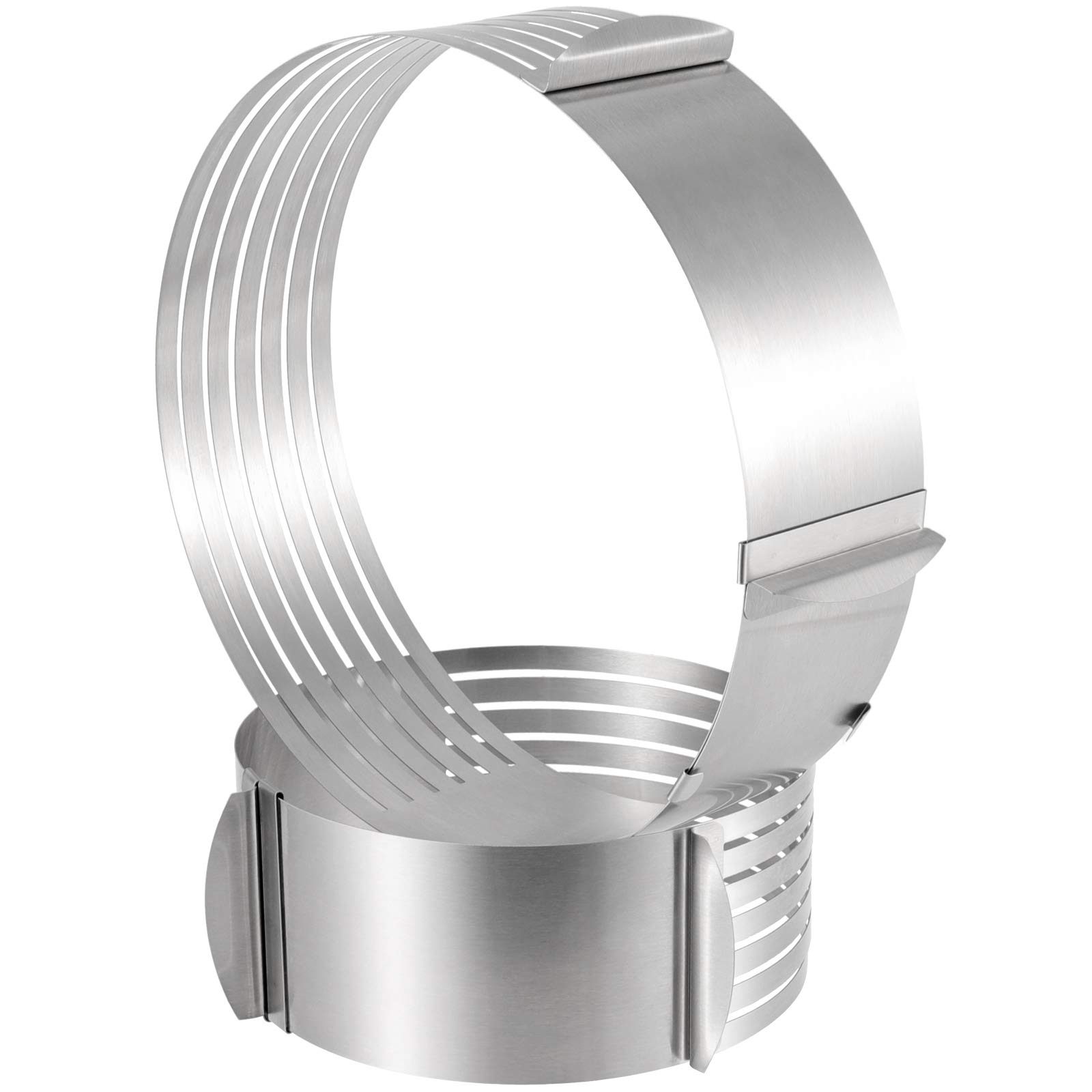 HAKZEON 2 Pack Cake Ring Set, Adjustable Stainless Steel Mousse